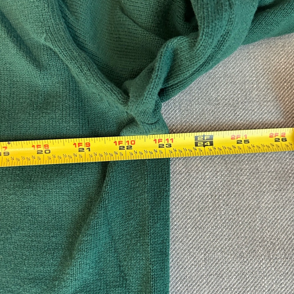 Tommy Hilfiger Quarter Zip Sweater Green Mens XL - Picture 6 of 8